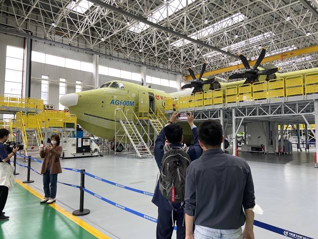 “鲲龙”AG600总装厂房。资料图 “鲲龙”AG600总装厂房。资料图