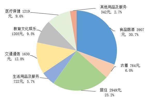 2023年上半年居民人均消费支出及构成 2023年上半年居民人均消费支出及构成