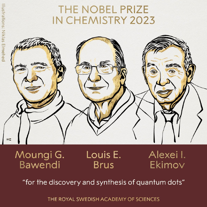 2023年诺贝尔化学奖揭晓！三位科学家获奖